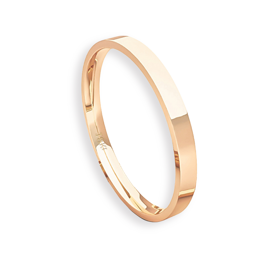 Argolla Matrimonio de Oro Miel 18kt Tubo ErgoFit Siena de 2,0mm 3