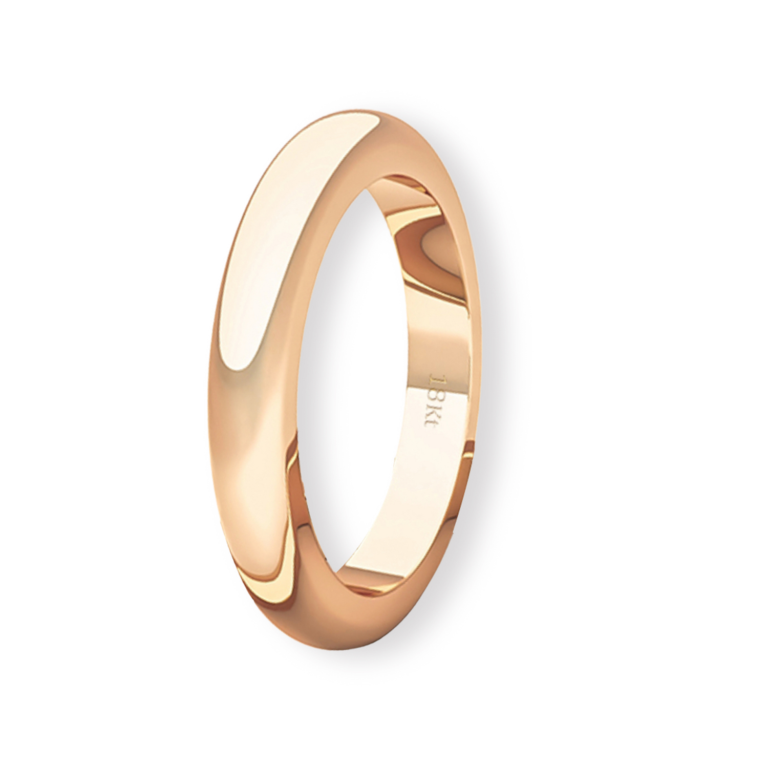 Argolla Matrimonio de Oro Miel 18kt Inglés Padua 3,0mm 1