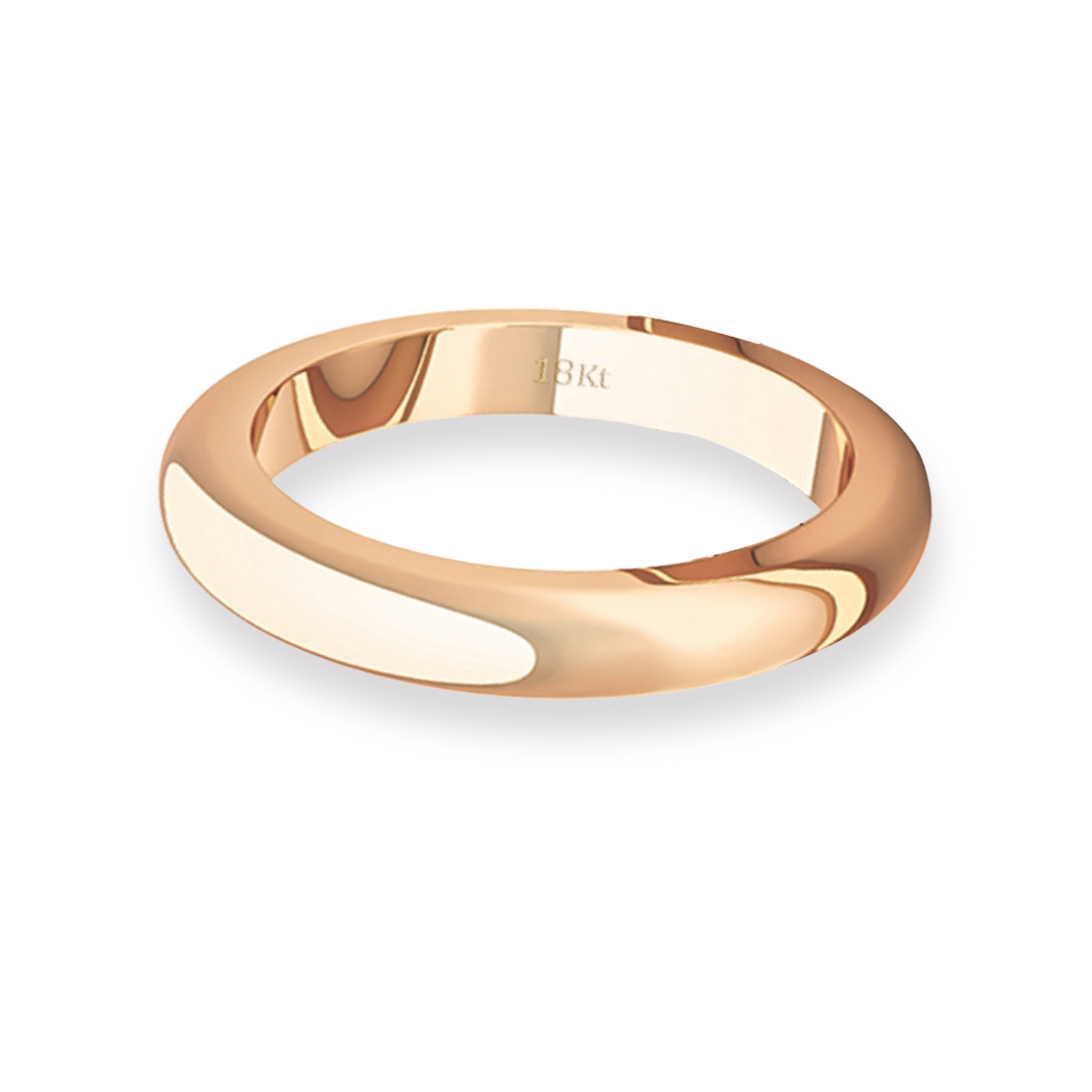 Argolla Matrimonio de Oro Miel 18kt Inglés Padua 3,0mm 2