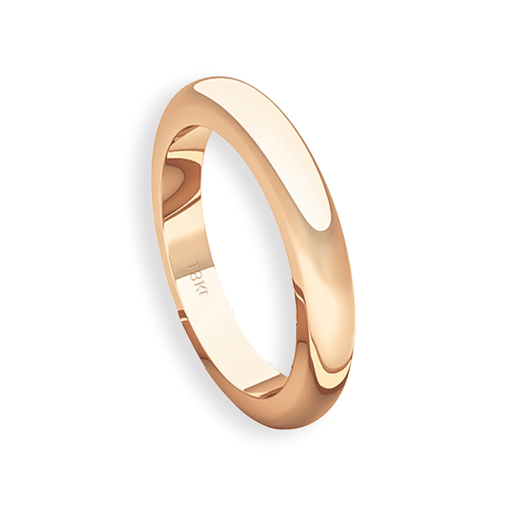 Argolla Matrimonio de Oro Miel 18kt Inglés Padua 3,0mm 3
