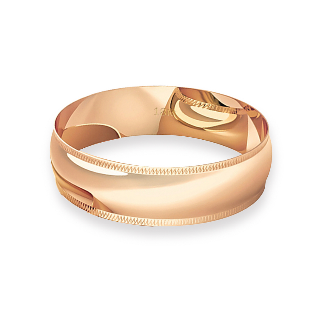 Argolla Matrimonio de Oro Miel 18kt Inglés Alejandrina de 5,0mm 2