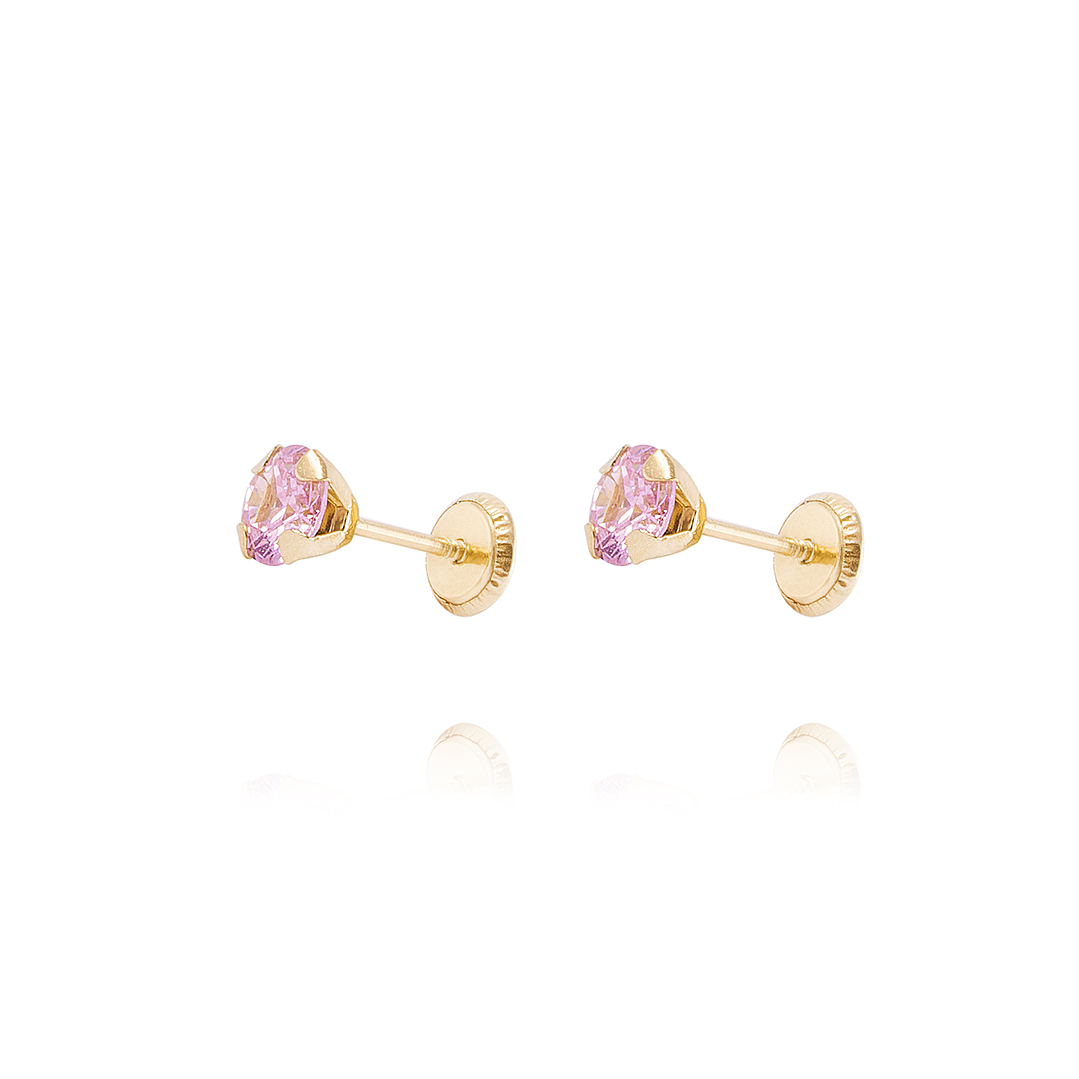 Aros de Oro 18kt Rosa Francia 5mm 1