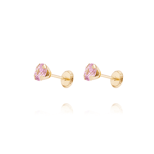 Aros de Oro 18kt Rosa Francia 5mm