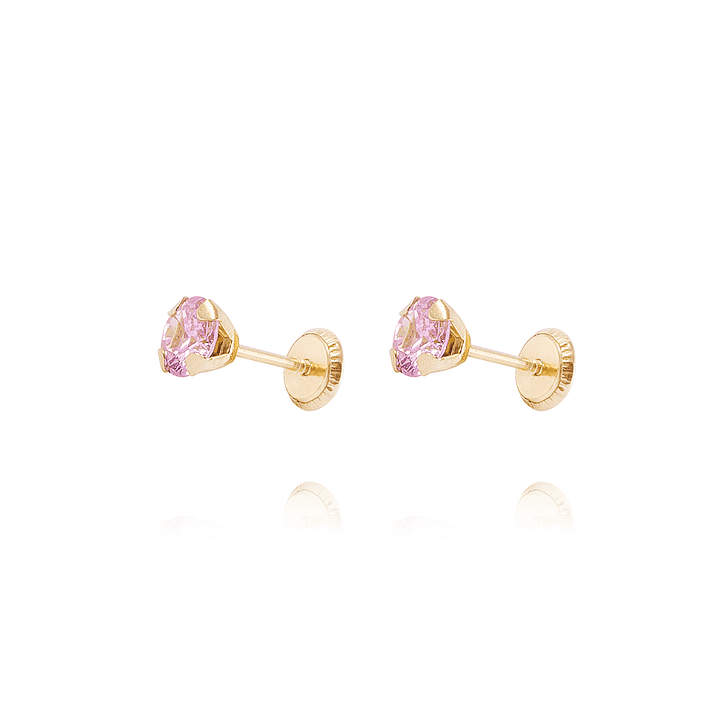 Aros de Oro 18kt Rosa Francia 5mm 1