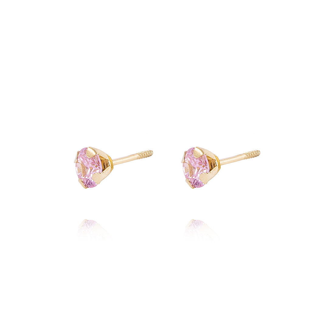 Aros de Oro 18kt Rosa Francia 5mm 2