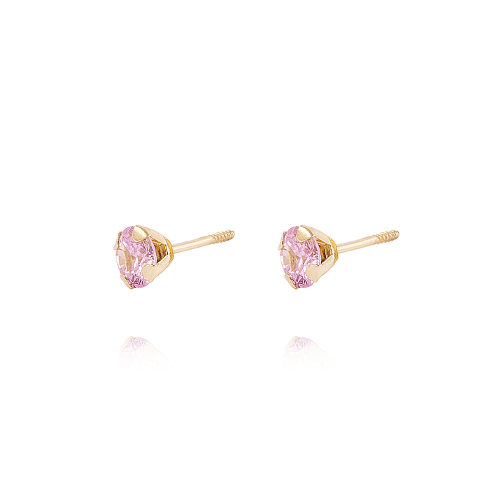 Aros de Oro 18kt Rosa Francia 5mm 2