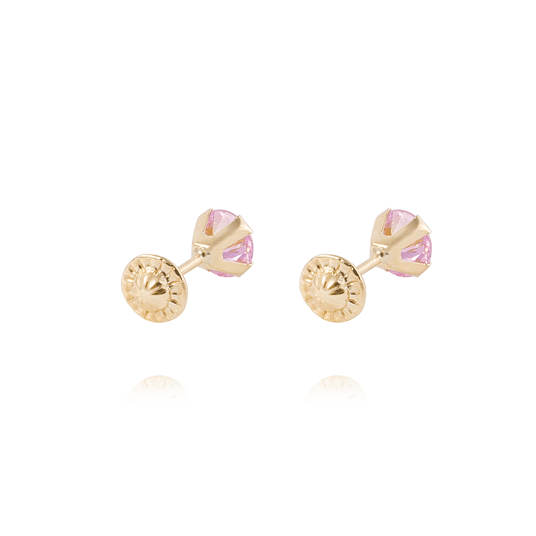 Aros de Oro 18kt Rosa Francia 5mm 3