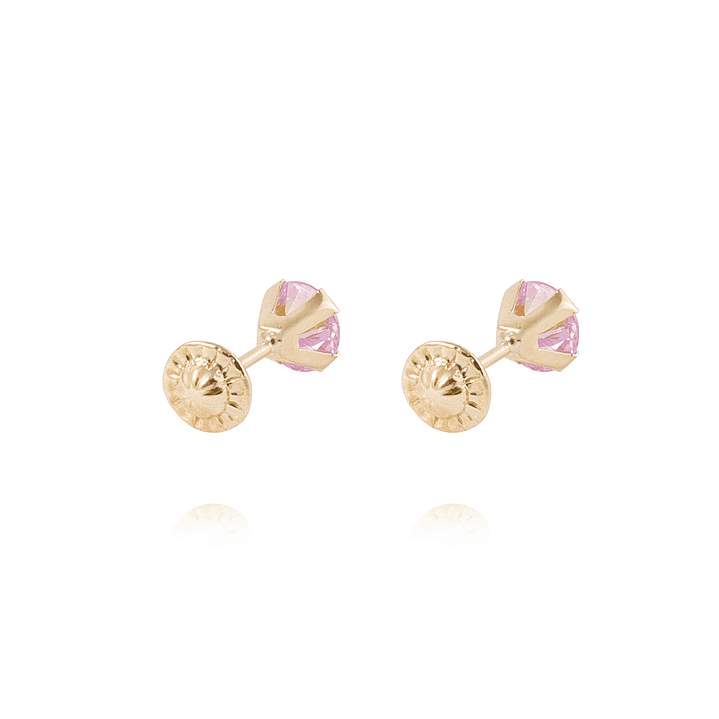 Aros de Oro 18kt Rosa Francia 5mm 3