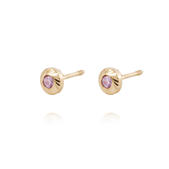 Aros de Oro 18kt Rosa Francia Bisel Ancho