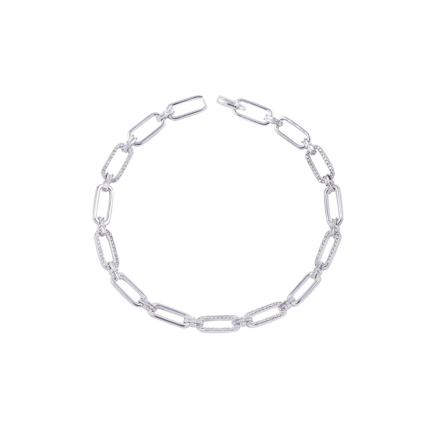 Pulsera de Oro 18kt Eslabones de brillantes 1