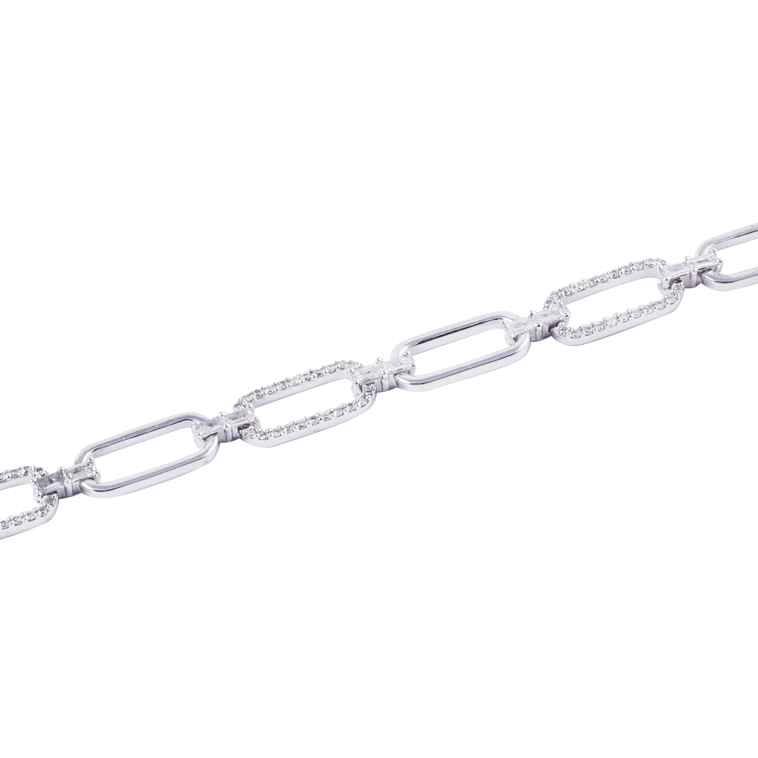 Pulsera de Oro 18kt Eslabones de brillantes 2