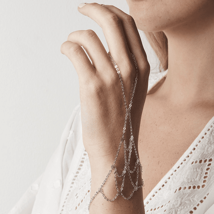 Pulsera de Plata Esterlina 925 Eslabones Facetados 4