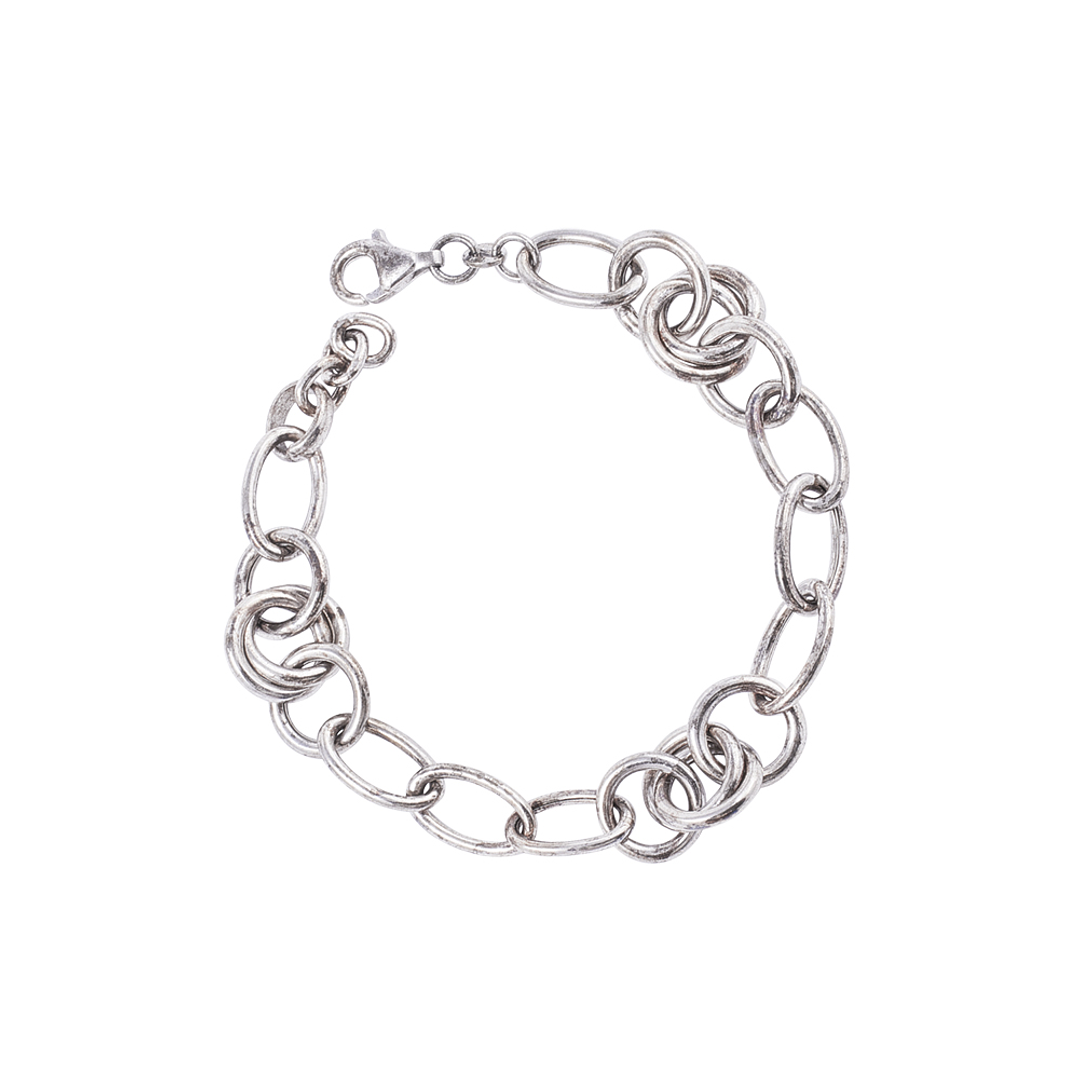 Pulsera de Plata Esterlina 925 Doble Circulo 1