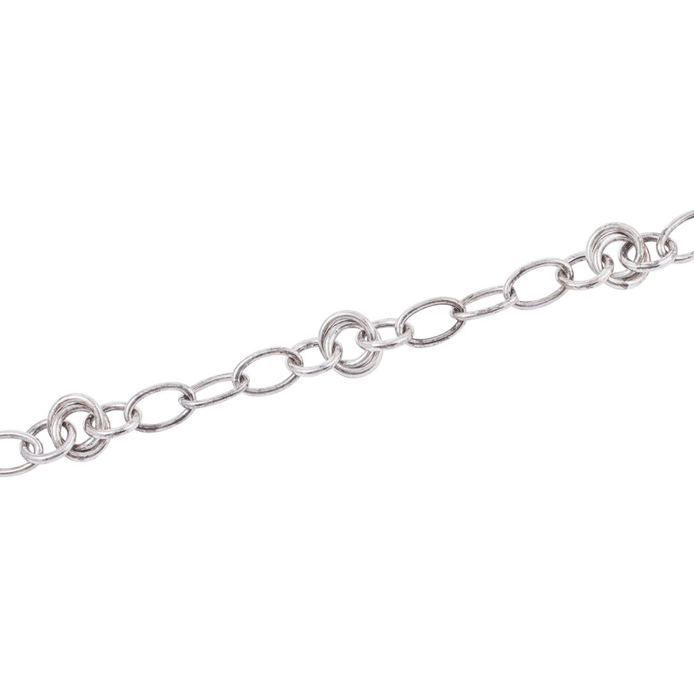 Pulsera de Plata Esterlina 925 Doble Circulo 2