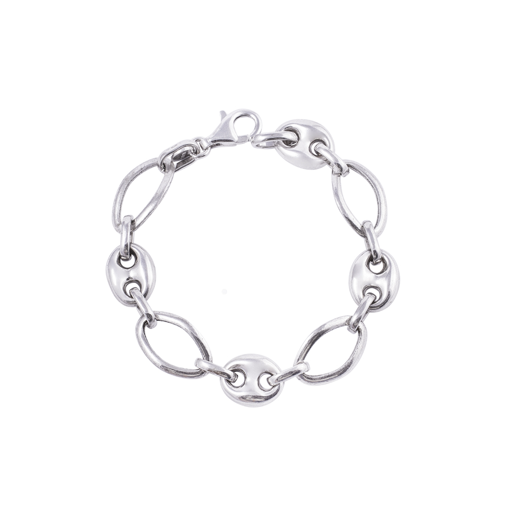 Pulsera de Plata Esterlina 925 Eslabones Grandes 1