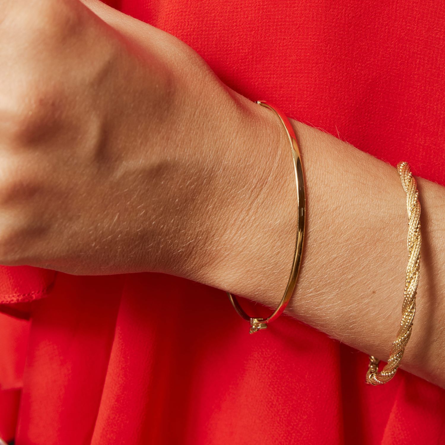 Pulsera de Oro 18kt Esclava Tipo Delgada 4