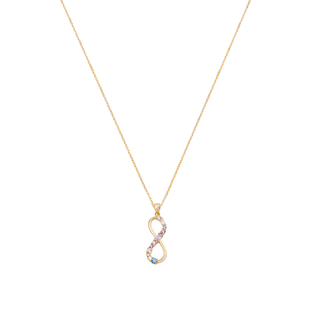 Colgante de Oro 18kt Infinito con Circonitas de Colores 3