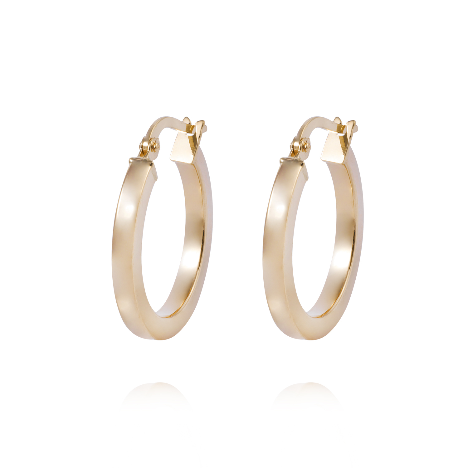 Aros de Oro 18kt Argolla 20 MM 1
