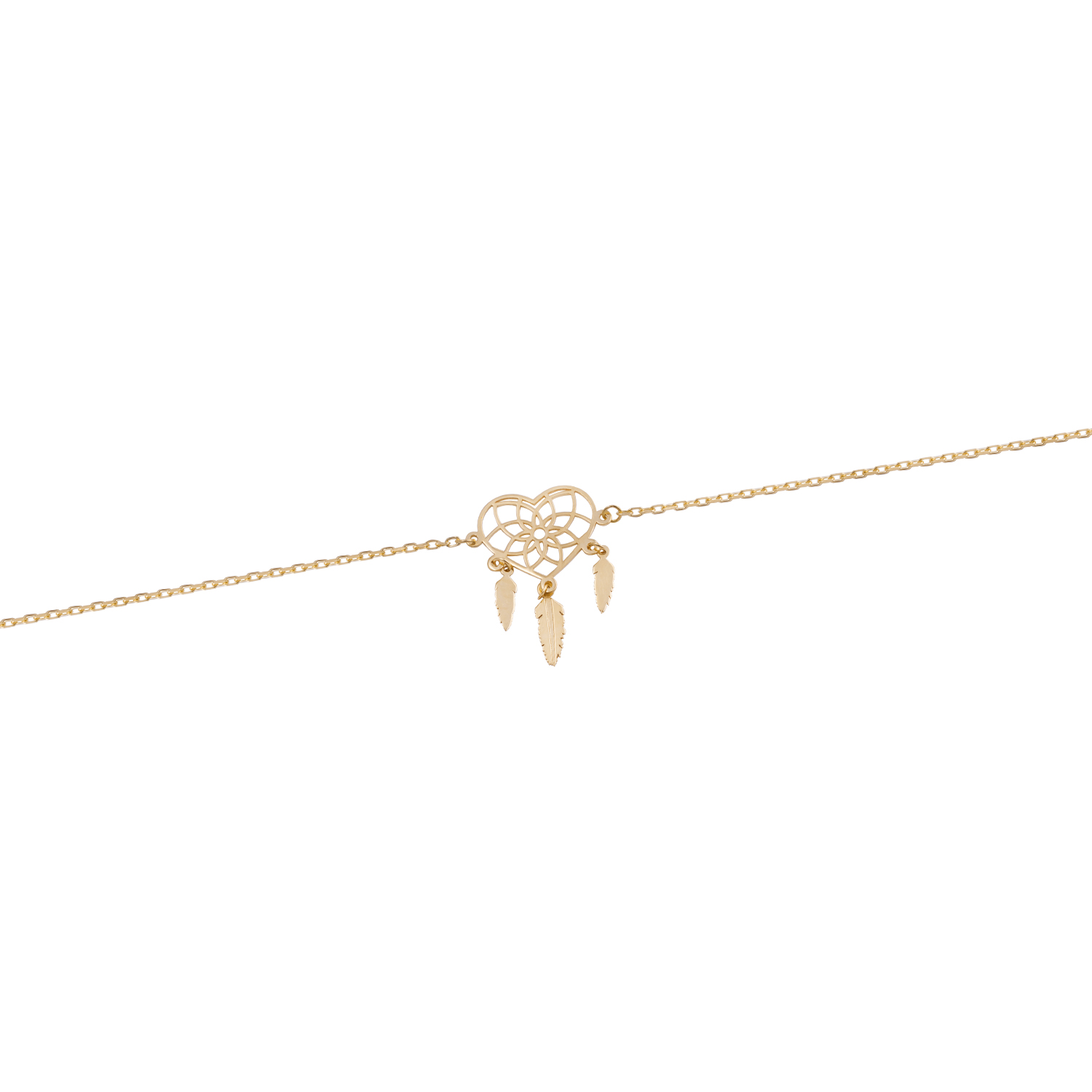 Pulsera de Oro 18kt Atrapasueño Corazón 2