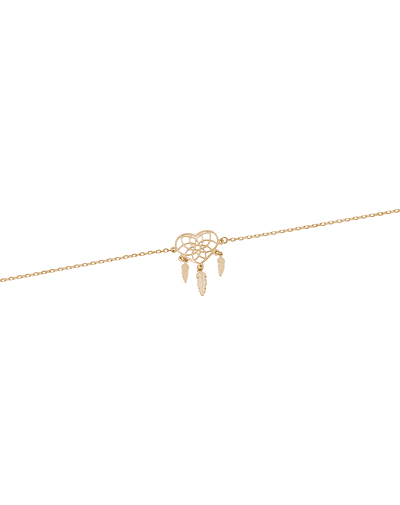 Pulsera de Oro 18kt Atrapasueño Corazón