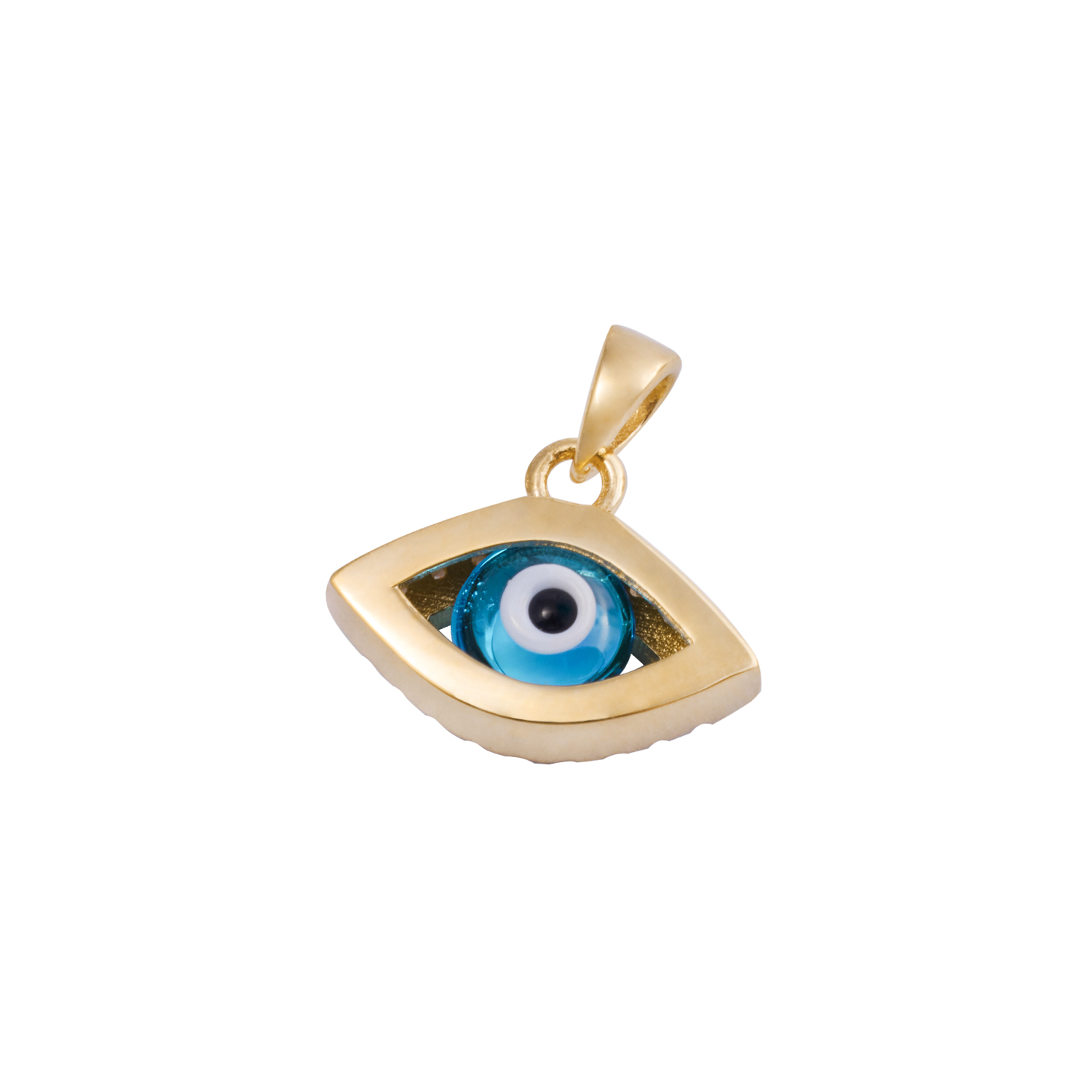 Colgante de Oro 18kt Ojo Turco Circón 1