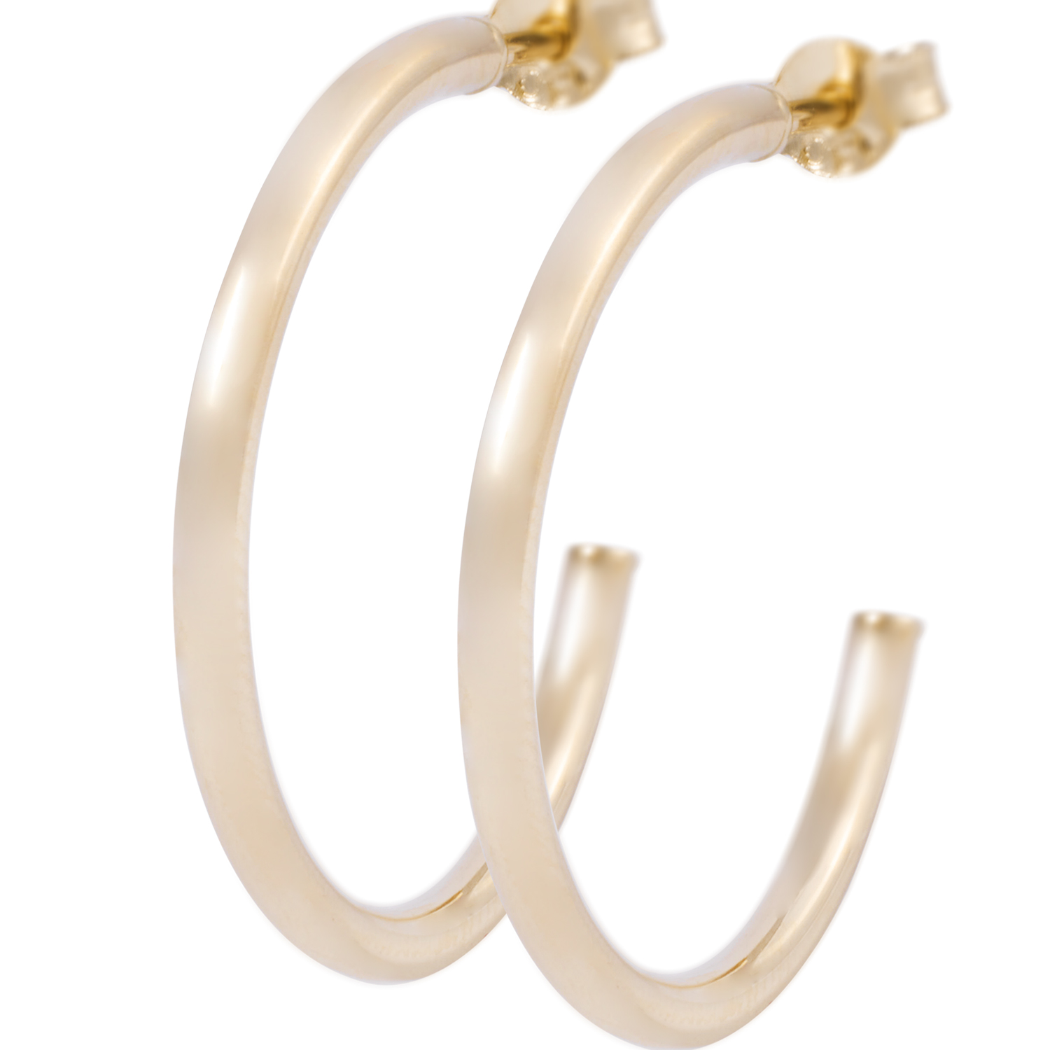 Aros de Oro 18kt Media Argolla 25MM 2