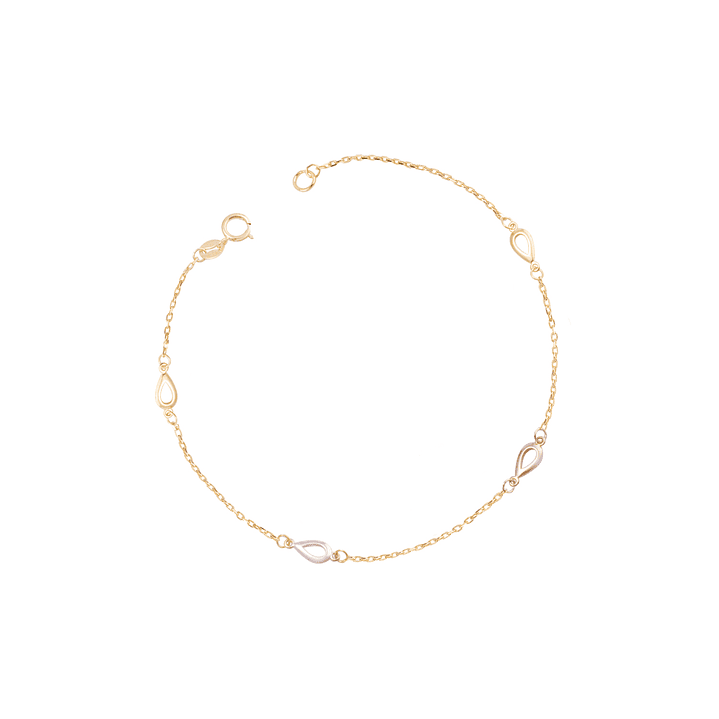 Pulsera de Oro 18kt Gotas Tricolor 1