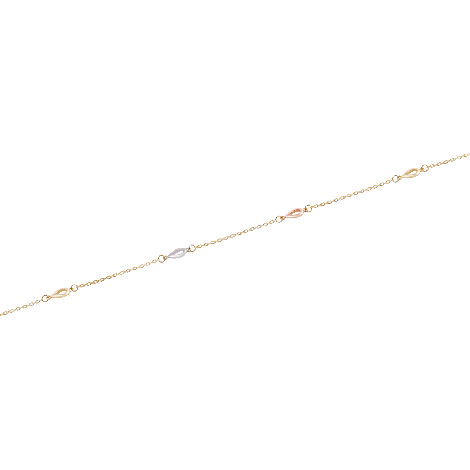 Pulsera de Oro 18kt Gotas Tricolor 3