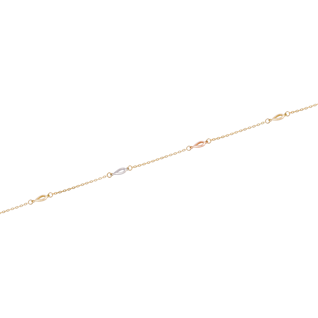 Pulsera de Oro 18kt Gotas Tricolor 3