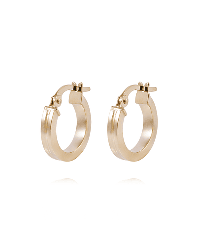 Aros de Oro 18kt Argolla 14 MM