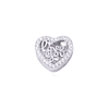 Dije de Plata broche Corazón Love con circón