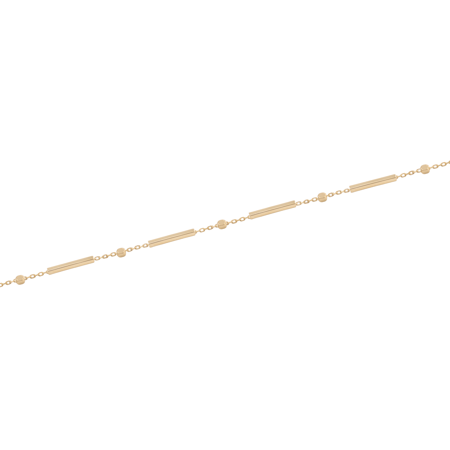 Pulsera de Oro 18kt Barras y Bolitas 3