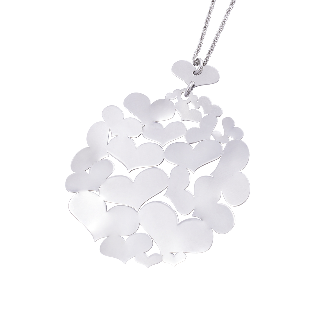 Collar de Plata Esterlina 925 Medallón Corazón 2