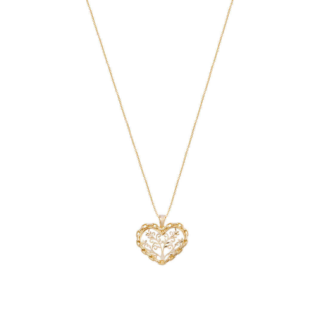Colgante de Oro 18kt Corazón Árbol 3