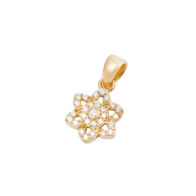 Colgante de Oro 18kt Roseta Circón