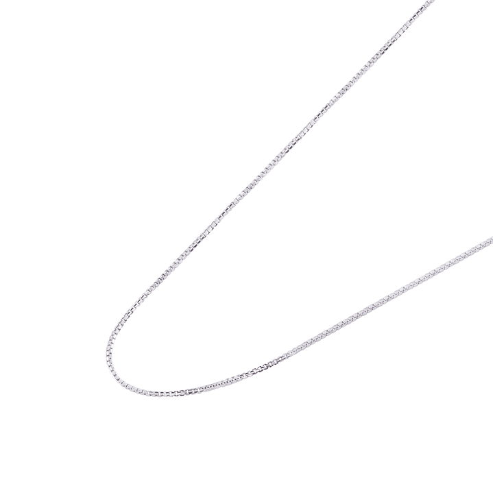 Cadena de Oro Blanco 18kt Eslabon Caja 40CM 1