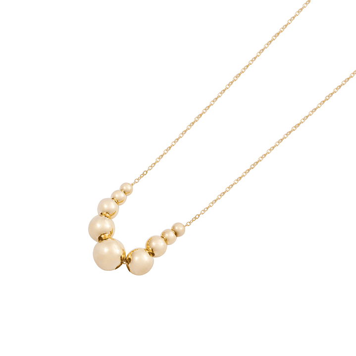 Collar de Oro 18kt Esferas 2