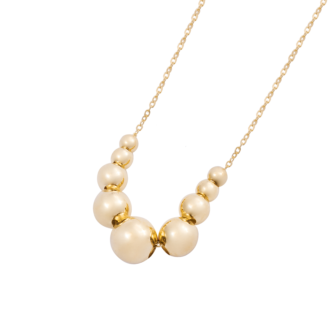Collar de Oro 18kt Esferas 3