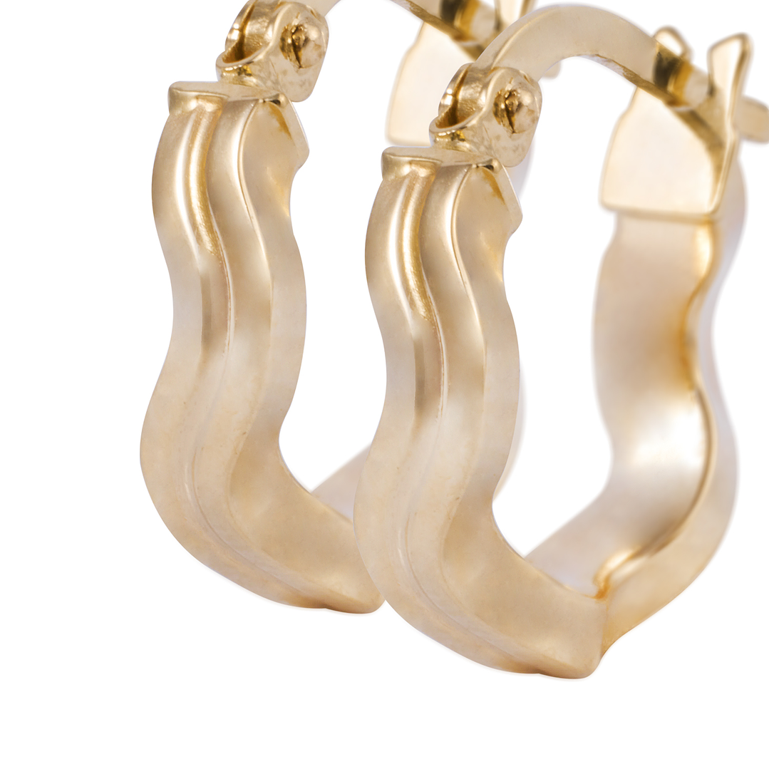 Aros de Oro 18kt Argolla Zigzag 2