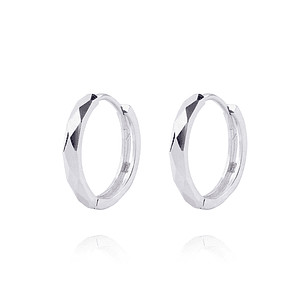 Aros de Oro 18kt Argollitas blancas