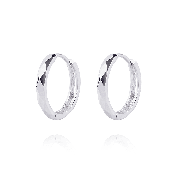 Aros de Oro 18kt Argollitas blancas 1