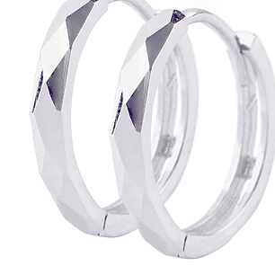 Aros de Oro 18kt Argollitas blancas