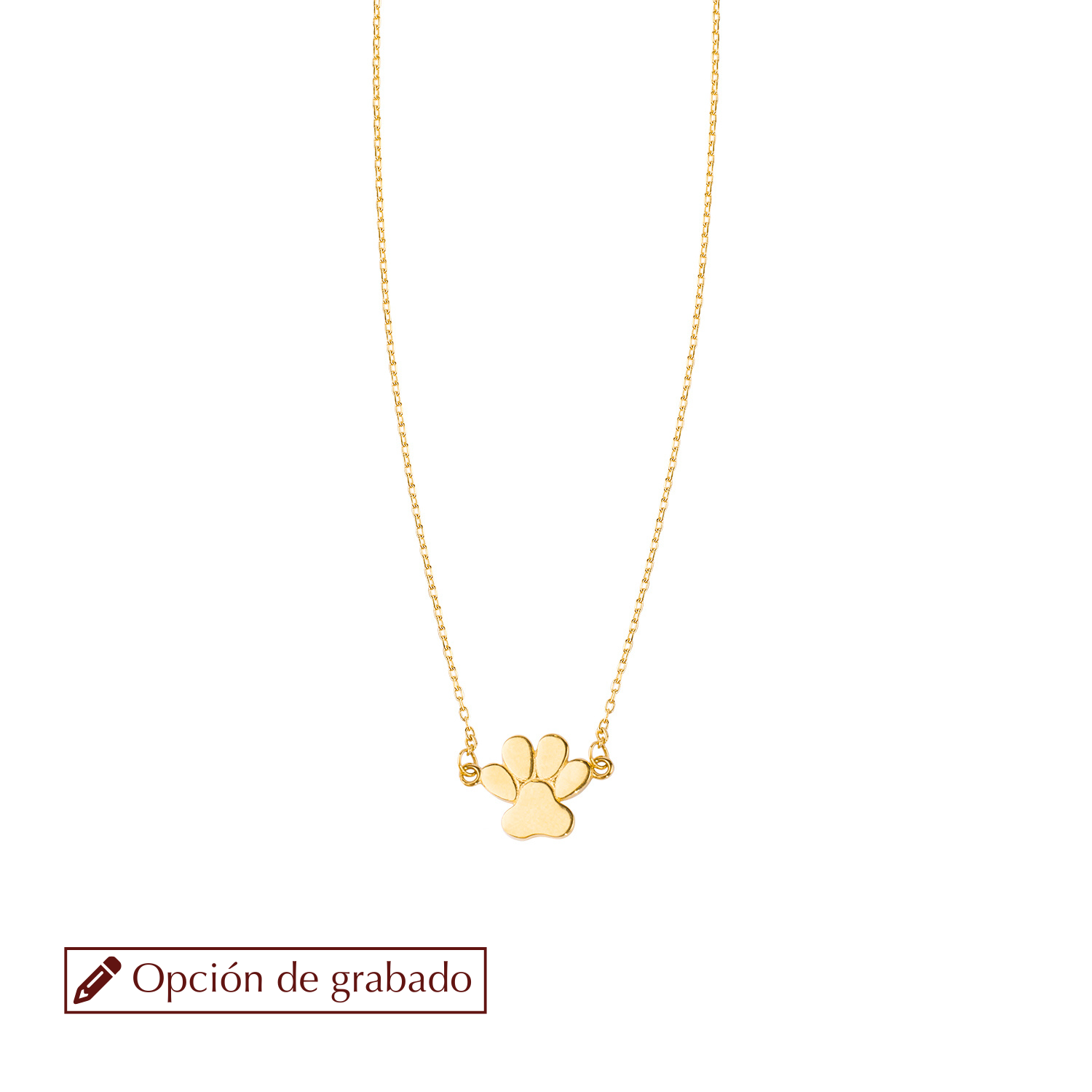 Collar de Oro 18kt Patita de Perro 2