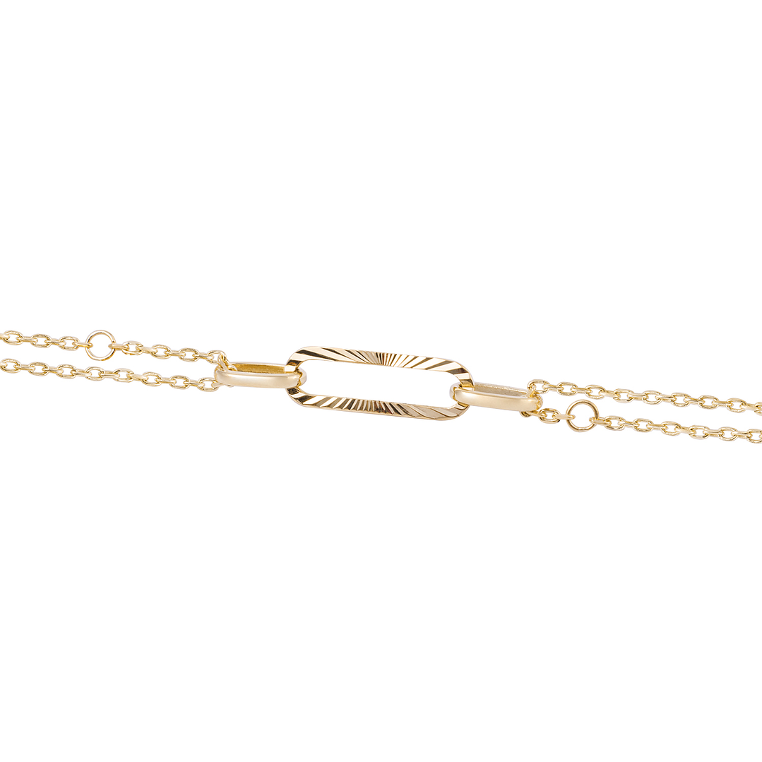 Pulsera de Oro 18kt Eslabón Satinado 2