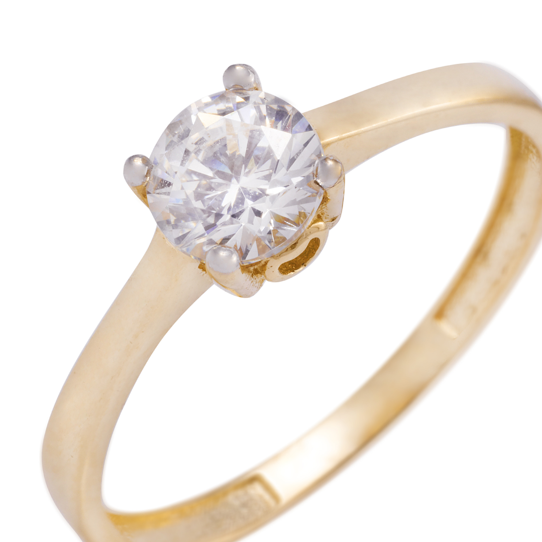 Anillo Compromiso de Oro 18Kt Solitario 5MM 2