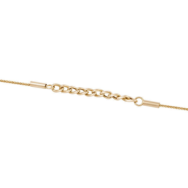 Pulsera de Oro 18kt Eslabón Central