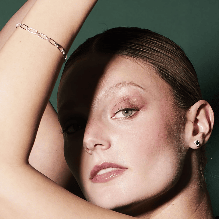 Pulsera de Oro 18kt Eslabones de brillantes 4