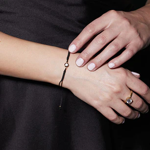 Pulsera de Oro 9kt Punto de Luz Ajustable