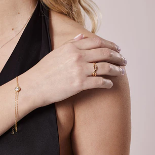 Anillo de Oro 18kt Doble Infinito Liso