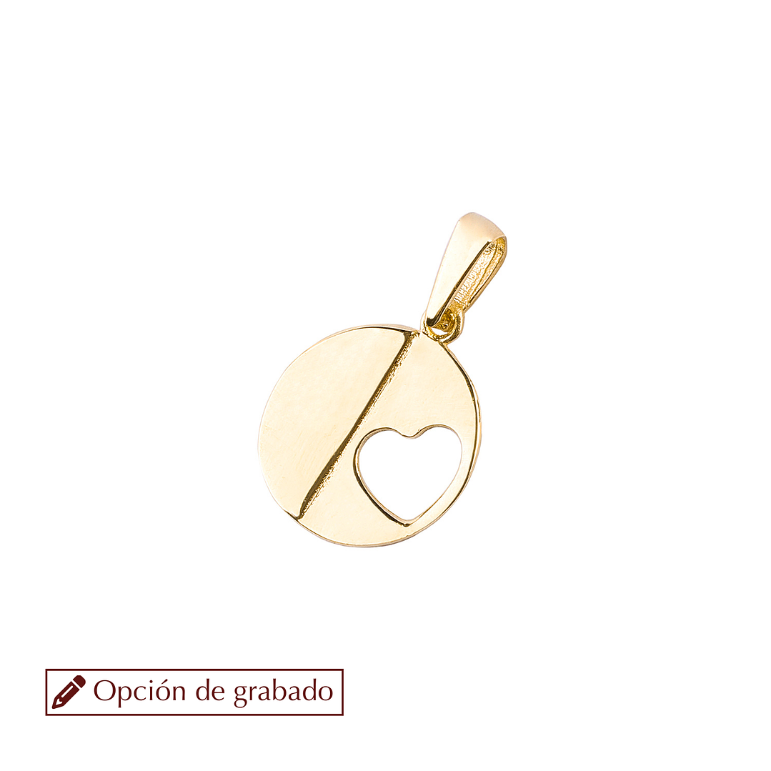 Colgantes de Oro 18kt Modelo Círculo & Corazón 1